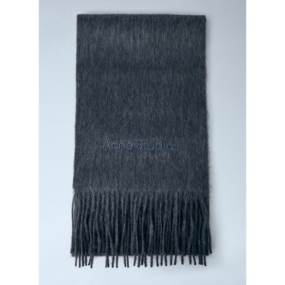 Acne Studios Men Logo Wool Scarf